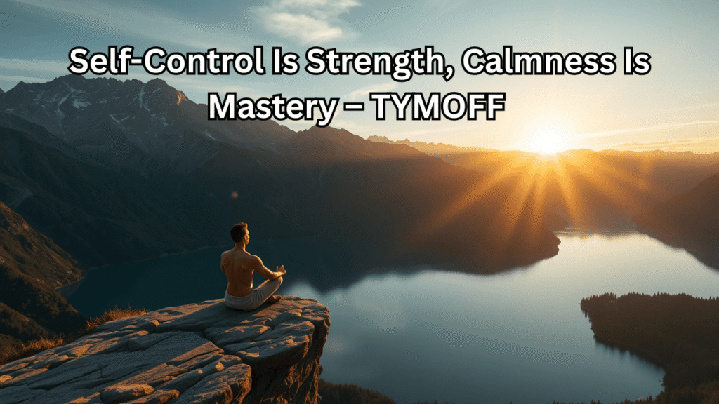 Self-Control Is Strength, Calmness Is Mastery – TYMOFF