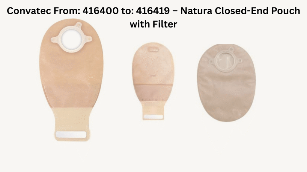 Convatec From_ 416400 to_ 416419 – Natura Closed-End Pouch with Filter
