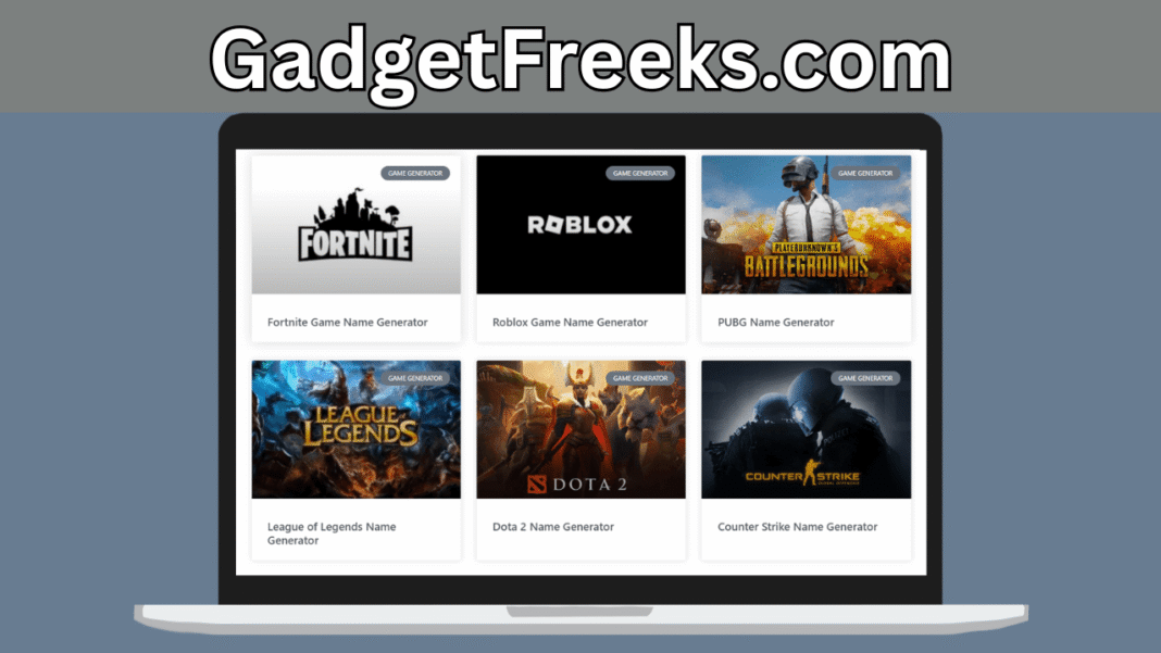 GadgetFreeks.com Game Name Generator Guide