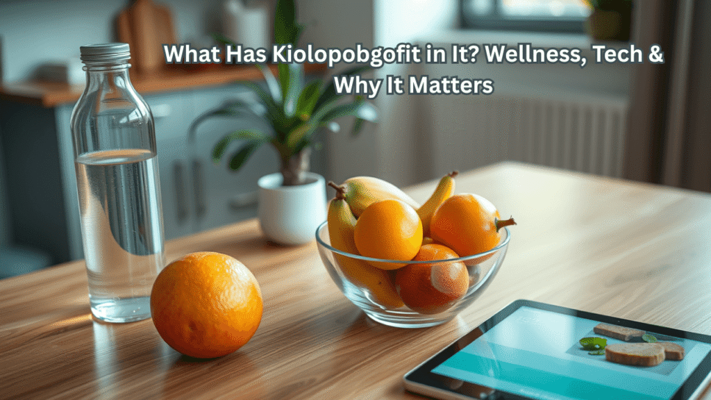 What Has Kiolopobgofit in It? Wellness, Tech and amp; Why It Matters