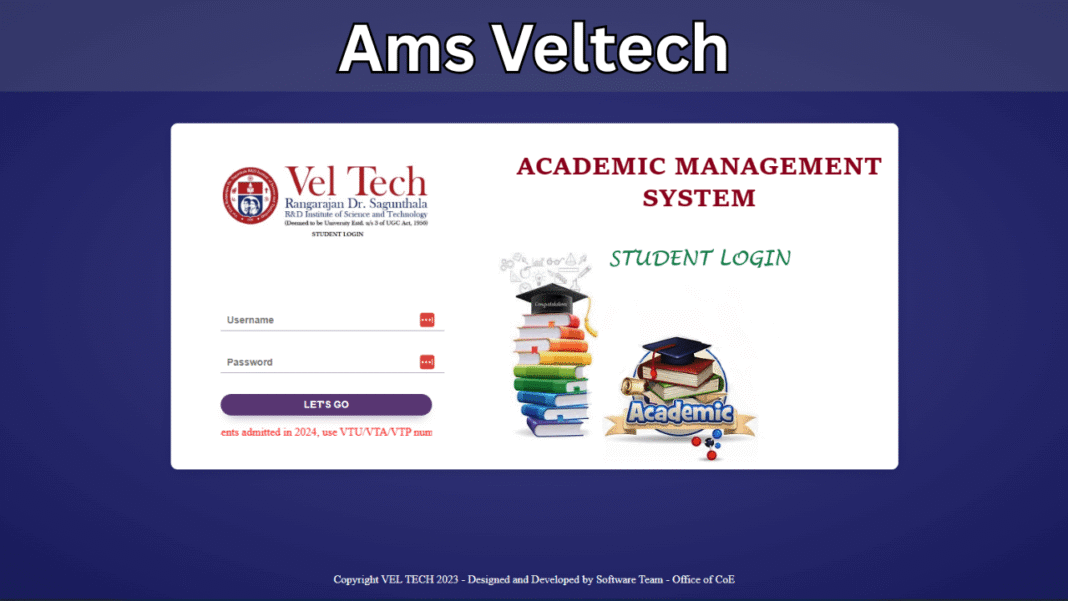 Ams Veltech Student Login Portal Guide (2025)