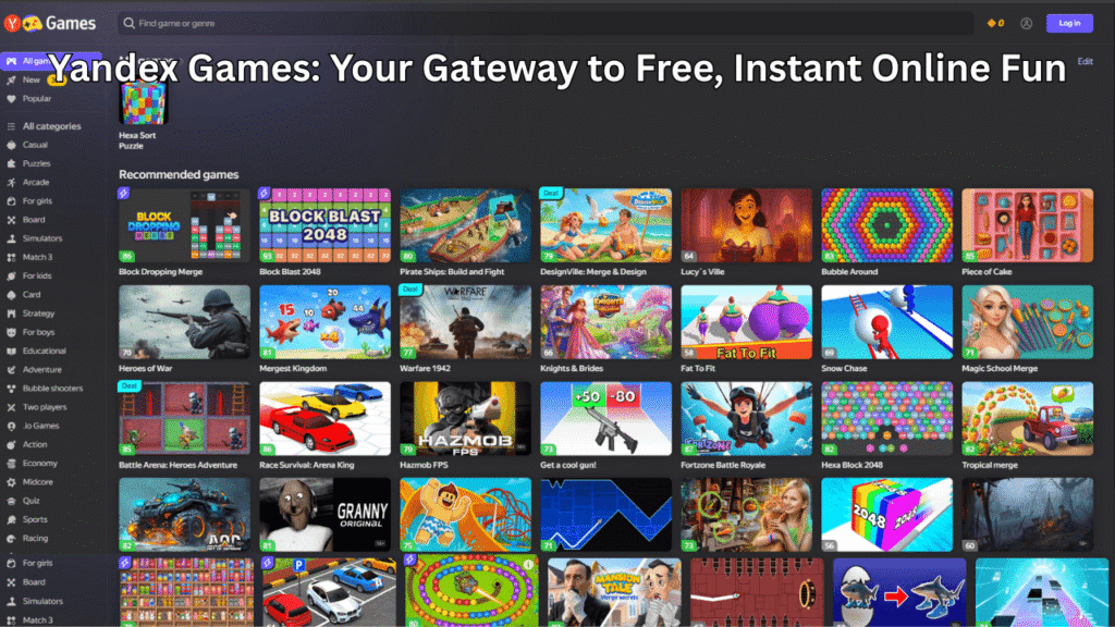 Yandex Games Your Gateway to Free, Instant Online Fun