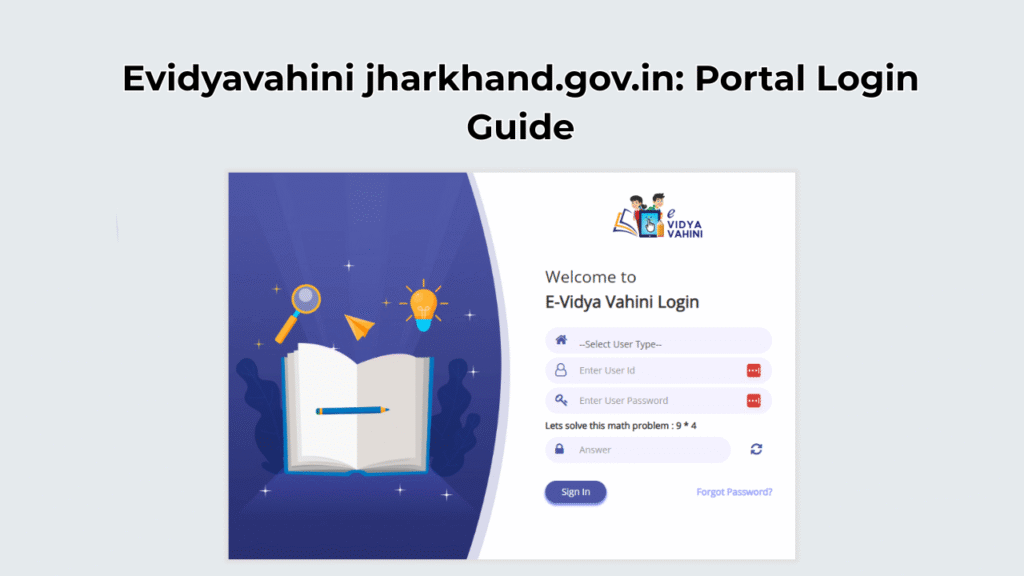 evidyavahini jharkhand.gov.in_ Portal Login Guide