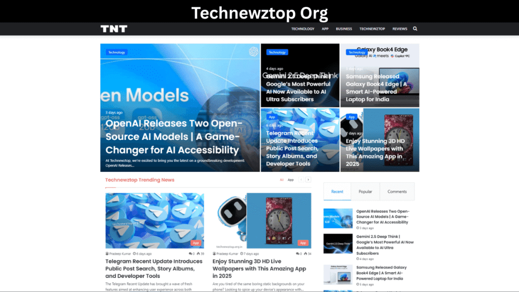 Technewztop Org – Your Go-To Source for Trusted Tech News
