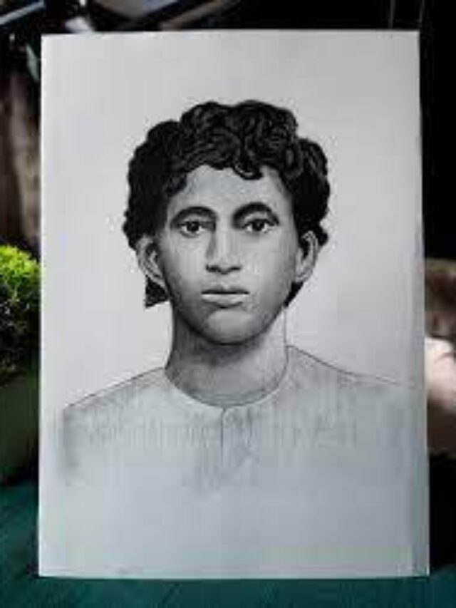 khudiram bose portrait in black and white