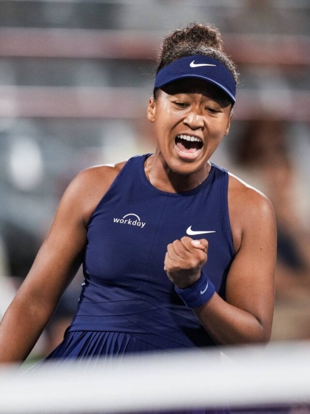 naomi osaka celebrates victory at montreal open 2025